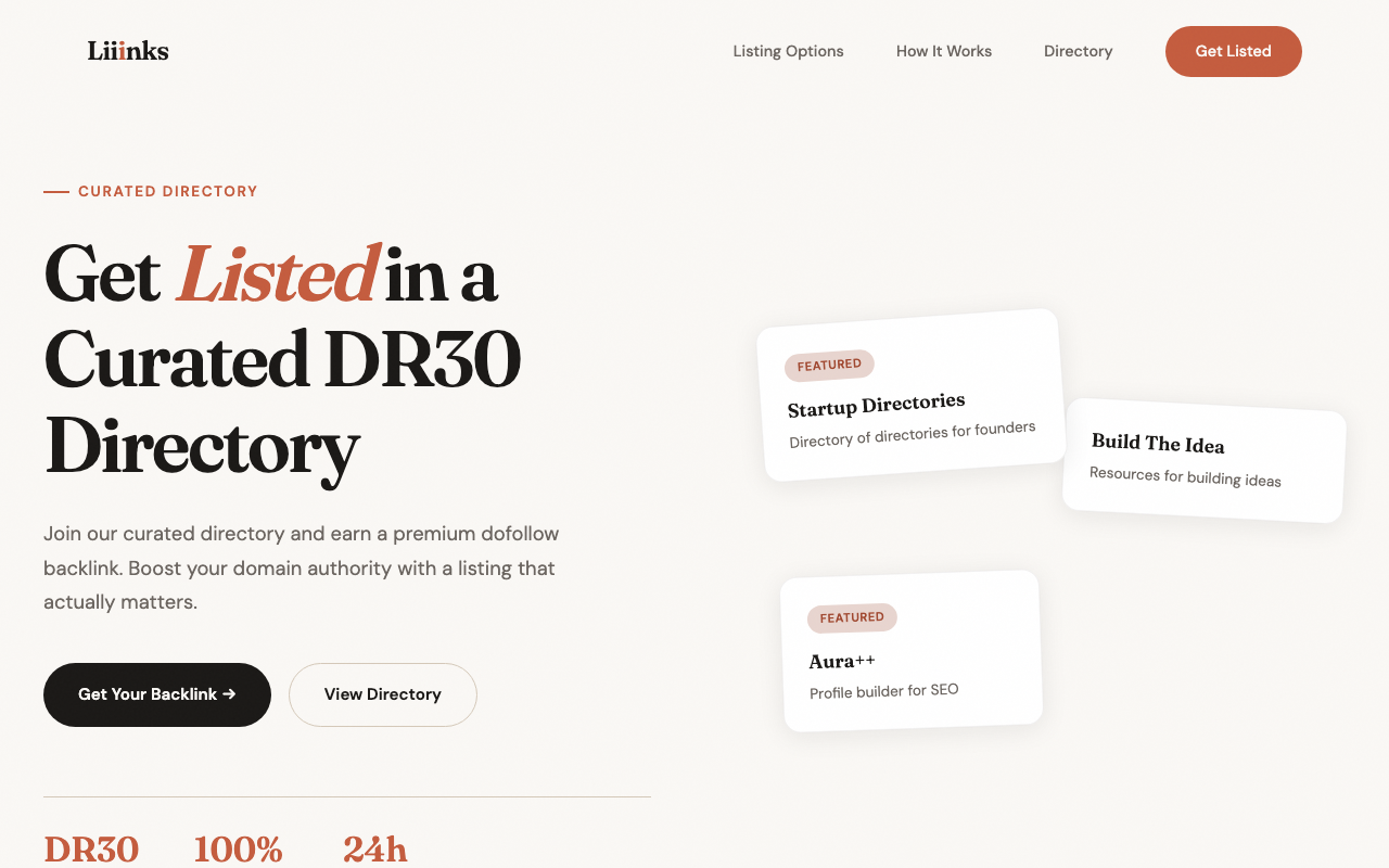 Liiinks — Curated Product Directory