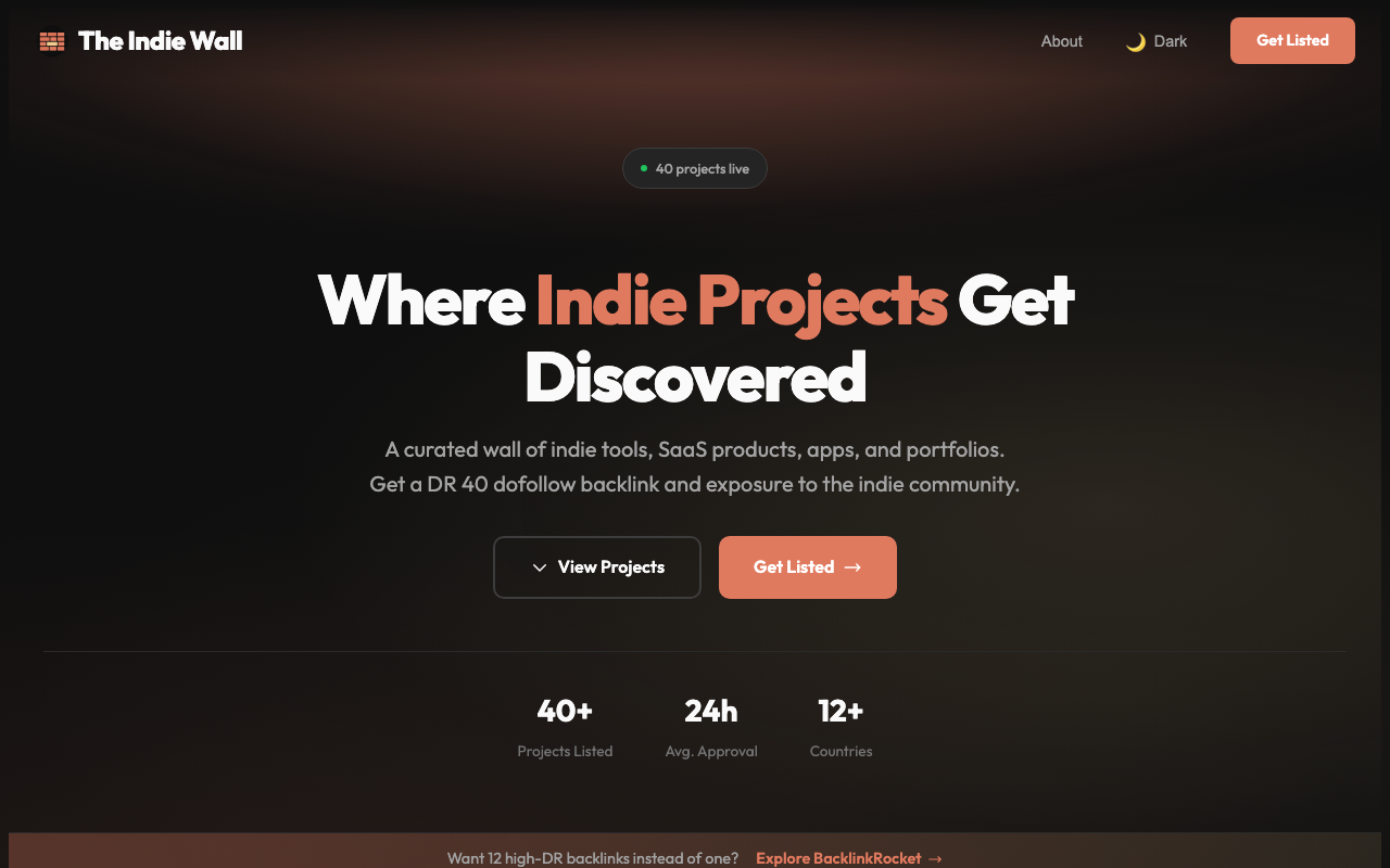 TheIndieWall — Indie Project Discovery Wall