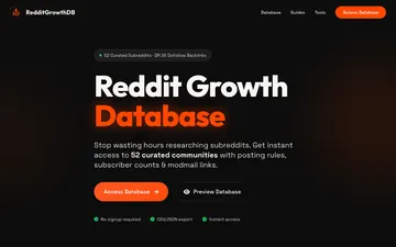 RedditGrowthDB